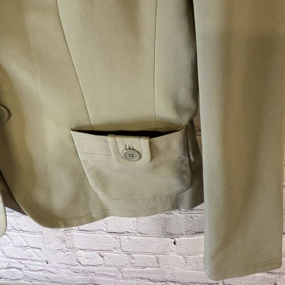 Banana Republic Khaki Classic Academia Collegiate Preppy Stretch Blazer Size 10 - Picture 5 of 13